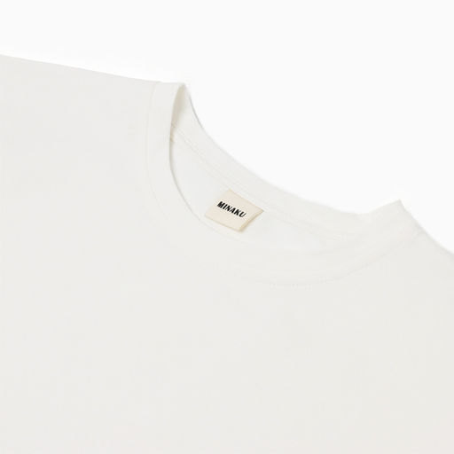 Футболка укороченная женская MINAKU OVERSIZE FIT, экрю, размер 50