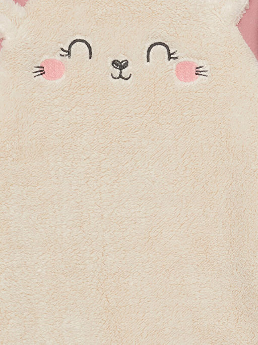 Bisiklet Yaka Uzun Kollu Nak?? Detayl? Pel?? K?z Bebek Tulum - Waikiki фото 2