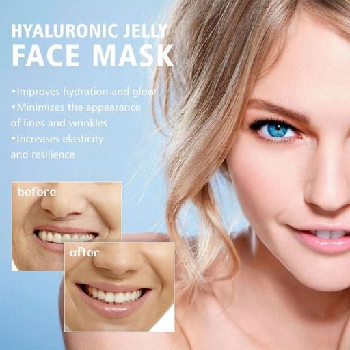 OUHOE Ночная увлажняющая маска для лица с гиалуроновой кислотой Hyalluronic Jelly Face Mask, 60гр - Sadoer фото 2