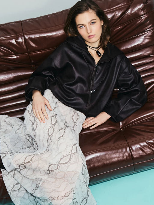 Юбка миди со змеиным принтом / Zarina фото 6