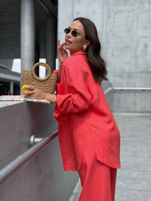 Блуза DilanaVIP 2099 лосось - Dilana vip фото 2