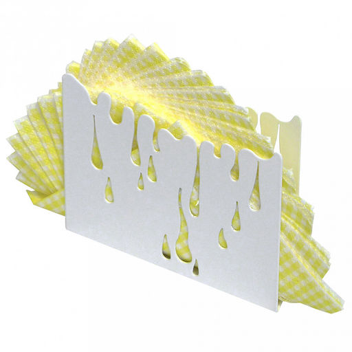 Салфетница металлическая 12х3х10см, белый (Россия)