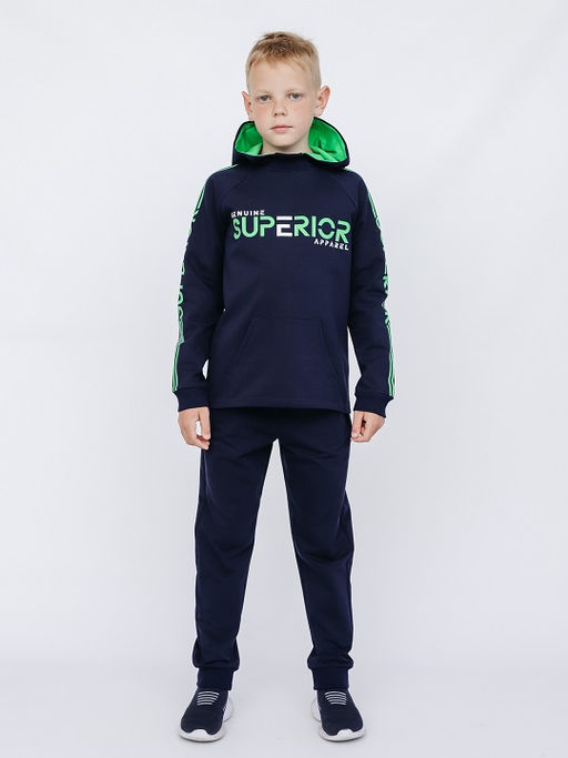 CRB wear/!CWJB 90111-41 Комплект для мальчика (толстовка, брюки),темно-синий/Ex.Cherubino  фото 7