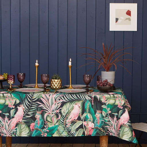 Скатерть «Этель» Tropical parrots 149×180 см, 100% хлопок, саржа 190 г/м²