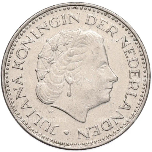 Монета 1 гульден 1971 года Нидерланды