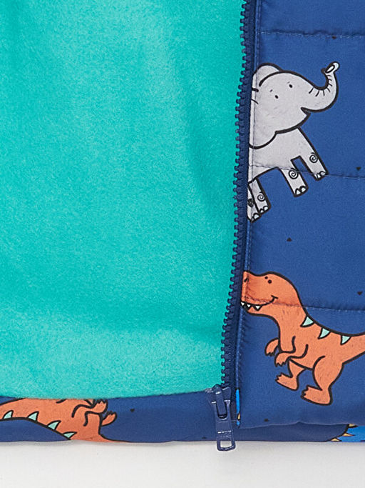 Kap??onlu Bask?l? Erkek Bebek ?i?me Yelek - Waikiki фото 3