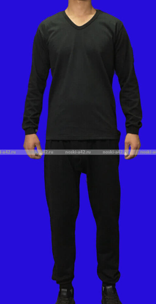 Цена за 1 шт. 1 комплект - Термобелье мужское с начесом Узбекистан цвет ТЕМНО-СИНИЙ