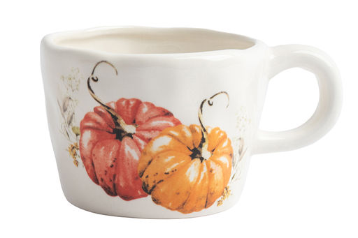 Кружка, 320 мл, керамика, молочная, Тыквы, Bright pumpkin - Anna lafarg фото 2