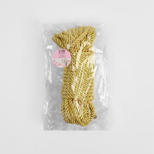 Шнур витой, d=5 мм, 10±1 м, цвет золотой