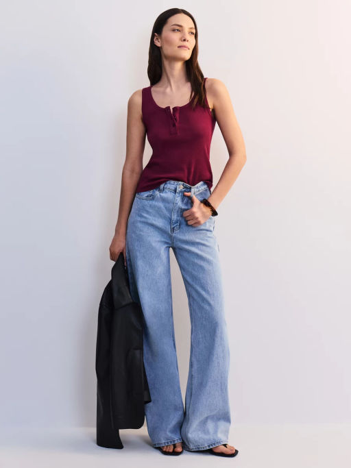 Топ в рубчик на пуговицах ZR2605013403-91 / Zarina