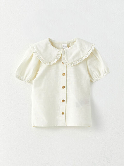 Bebe Yaka Uzun Kollu Basic K?z Bebek G?mlek ve ?ort 2li Tak?m - Waikiki фото 2