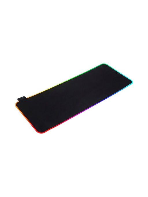 Коврик для компьютерной мыши 30х80х0,3 см, с подсветкой RGB, черный