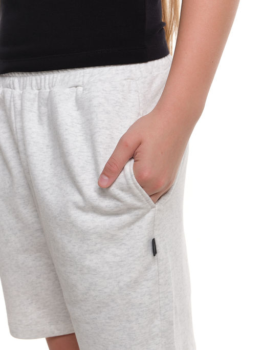Шорты для спорта для девочки 22-7678 св.серый меланж - Mini maxi фото 3