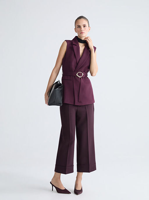 Ceket Yaka Kad?n Klasik Yelek