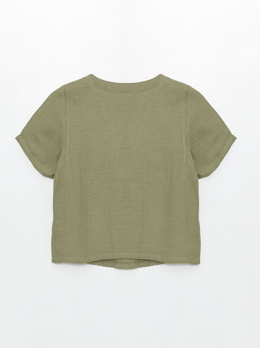 V Yaka Dokulu Kad?n Pijama ?st?