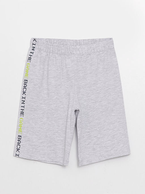 Beli Lastikli Bask?l? Erkek ?ocuk Pijama ?ort 2li - Waikiki фото 2