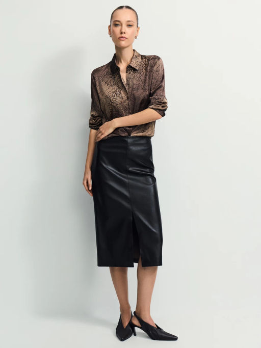 Атласная блузка с принтом / Zarina