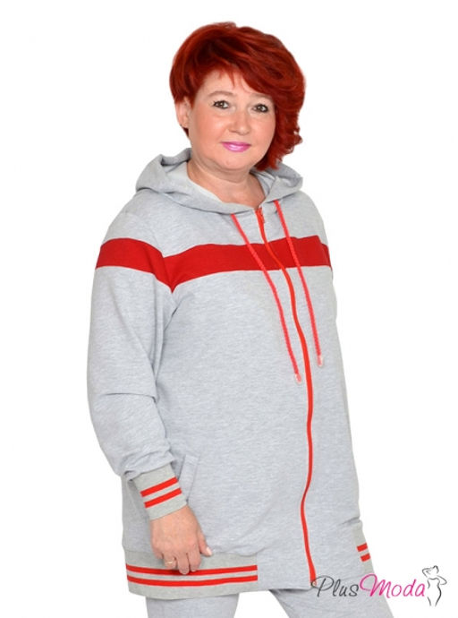 Толстовка Модель №1682 размеры 44-84 - Plusmoda фото 5