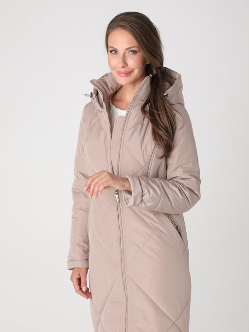 Еврозима! 24324 Пальто дем. бежевый - Dizzyway фото 2