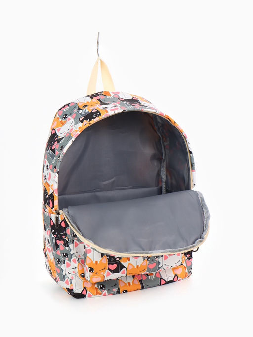 Набор: рюкзак школьный и пенал, с карманами, с принтом, размер 29?12?41 см, розовый