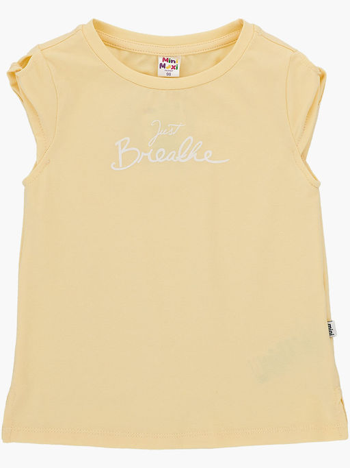 Комплект для девочки с лосинами UD 1945/7508 желтый - Mini maxi фото 2