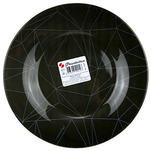"Линеа Блэк (Linea Black)" Тарелка мелкая стеклянная д195мм, h15мм, Pasabahce (Россия)