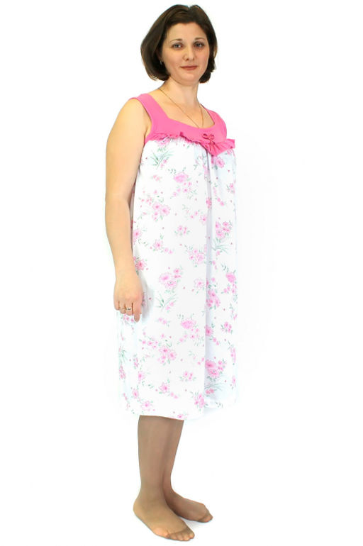 Арт. 6129 Ночная сорочка без рукав Цвет:ассорти - Калинка фото 2