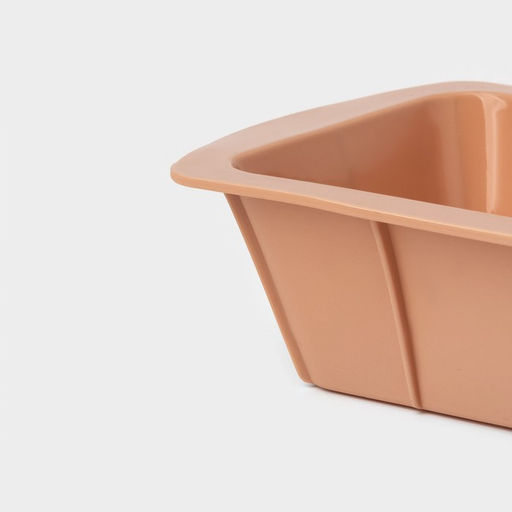 Форма для выпечки Доляна «Хлеб», силикон, 24×13×6 см, внутр.размер 21×11 см, бежевая