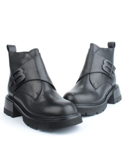 04-M3-L857 BLACK Ботинки зимние женские (натуральная кожа, натуральный мех)
