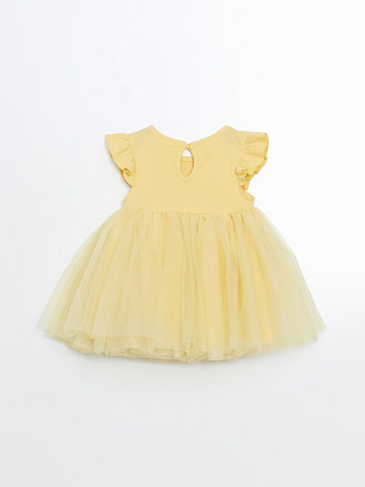 Basic Dantel T?ll? K?z Bebek Elbise