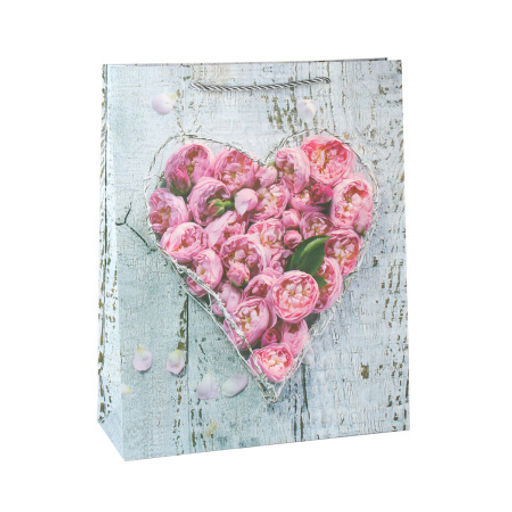 Цена за 12 шт. Пакет подарочный 18x24x8,5 Цветы / 24086S /уп 12/720/ - Галеонтрейд фото 3