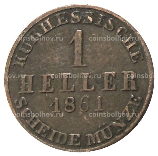 Монета 1 геллер 1861 года Германские государства Гессен-Кассель