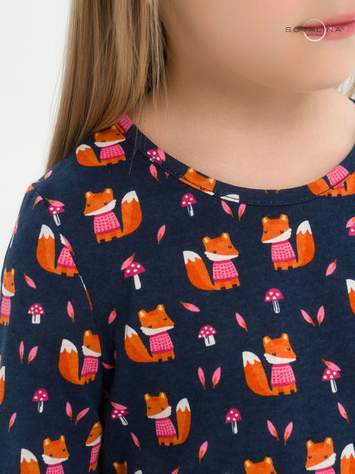 Костюм Алиса лисята на синем-марсала - Sovalina фото 42