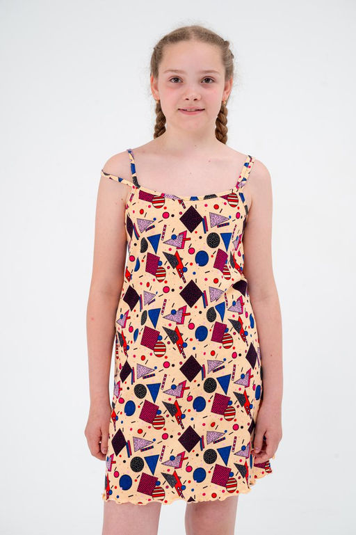 Ночная сорочка подростковая из кулирки Оливия мозайка