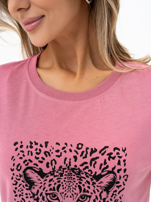 Футболка хлопок 100%,розовая