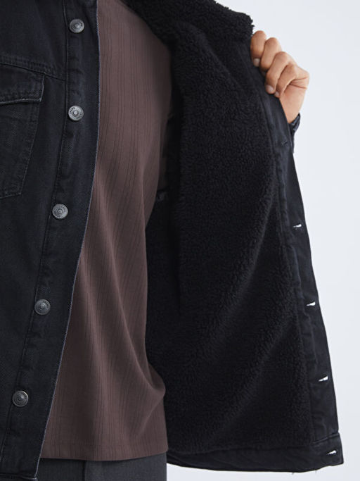 Standart Kal?p Erkek Jean Ceket