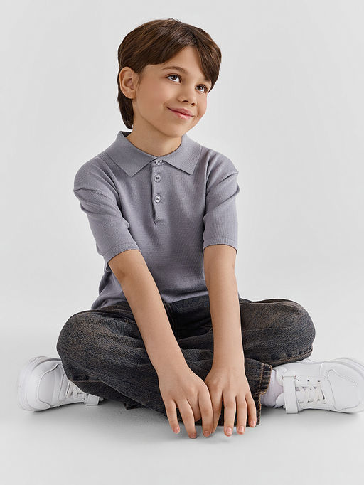 Поло для мальчиков серое - Mark formelle фото 4