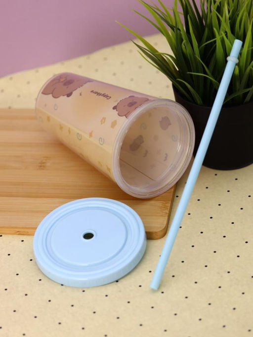 Тамблер iLikeGift "Capybara upside down", blue (880 мл)