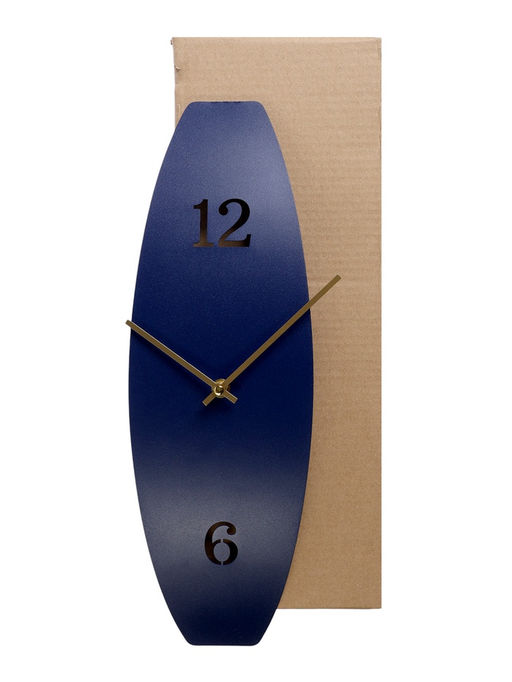 Часы настенные, интерьерные "Волна", бесшумные, 43 х 14 см, темно-синие