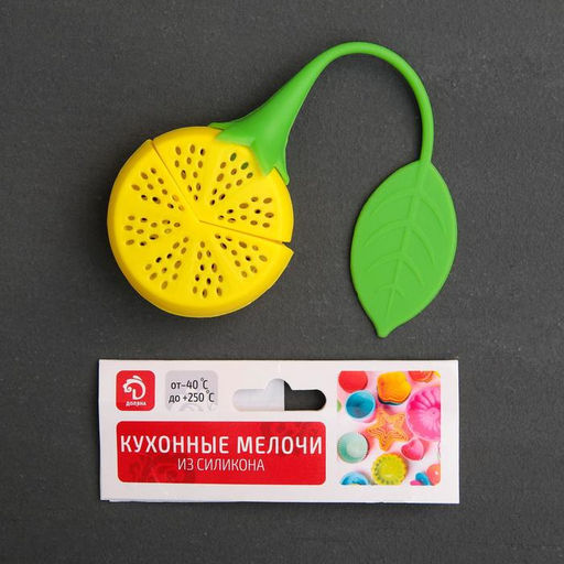 Ситечко для чая Доляна Лимон, 10 см, цвет МИКС  фото 3