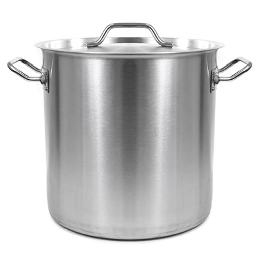 "Professional" Кастрюля из нержавеющей стали 50л, д40см, h40см, s1,2мм, металлическая крышка, тройное капсулированное дно s3мм, Appetite (Китай)