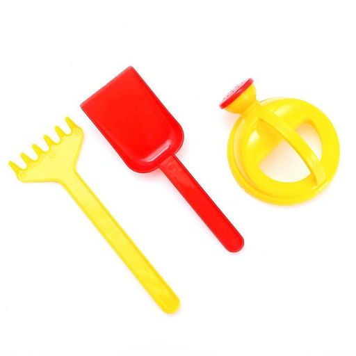 Набор игрушек для песочницы, 4 предмета: ведро, совок, грабли, лейка, МИКС - Соломон фото 4