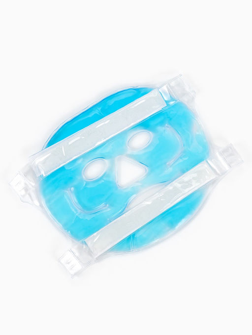 Маска для лица гидрогелевая, охлаждающая/согревающая, 22.5?19.5 см, синяя