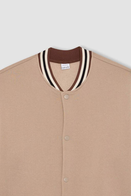 Кардиган-бомбер Relax Fit с воротником-стойкой - Defacto фото 8