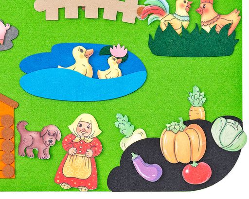 Дидактический коврик-игралка в дорогу Деревенский дворик - Smiledecor фото 4