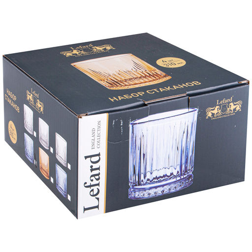 НАБОР СТАКАНОВ ИЗ 4 ШТ DIAMANT BLUE 310МЛ - Lefard фото 2