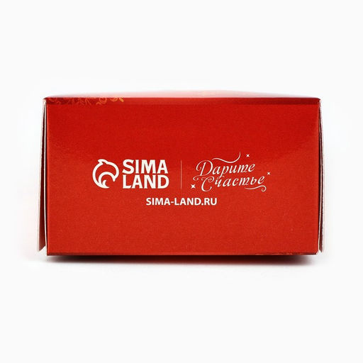 Цена за 5 шт. Коробка новогодняя складная с окном «Дедушка Мороз», 6×12×3.5 см