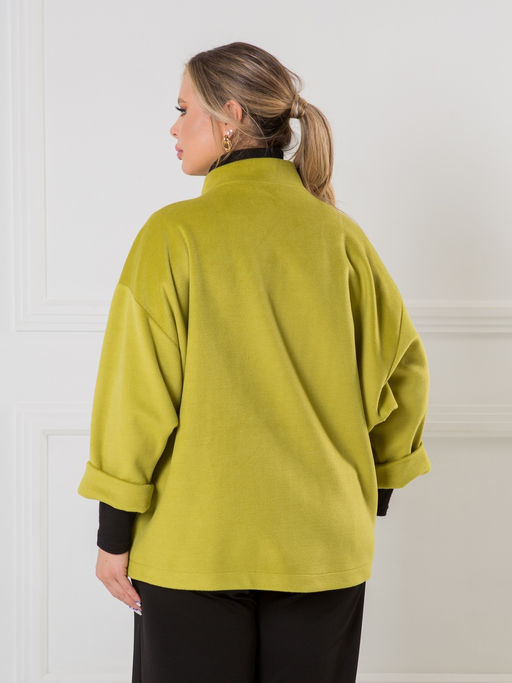 NOVITA Жакет 1425 из облегченного драпа фото 4