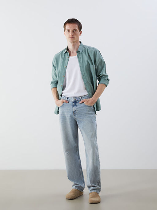 Baggy Fit Erkek Jean Pantolon