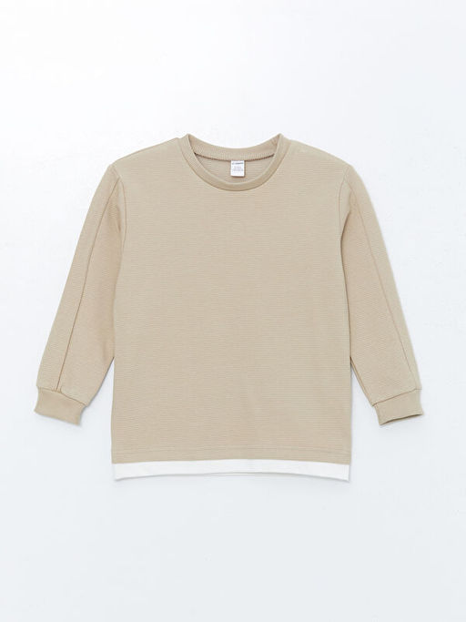 Bisiklet Yaka Erkek Bebek Sweatshirt